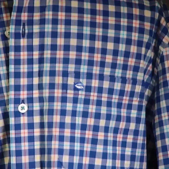 Southern Tide Classic Fit Size S Blue checked long sleeved button down shirt - Picture 10 of 10